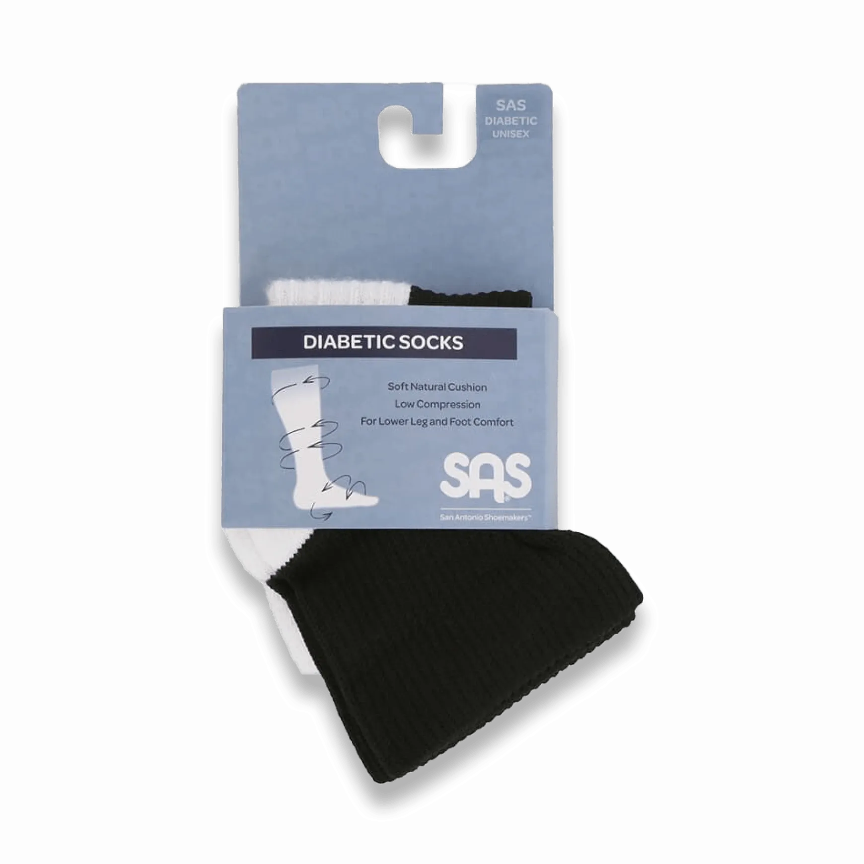 SAS Diabetic Quarter Crew Socks