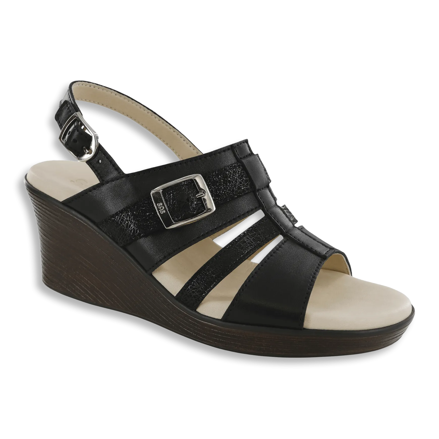 SAS Layla - T Strap Wedge Sandal